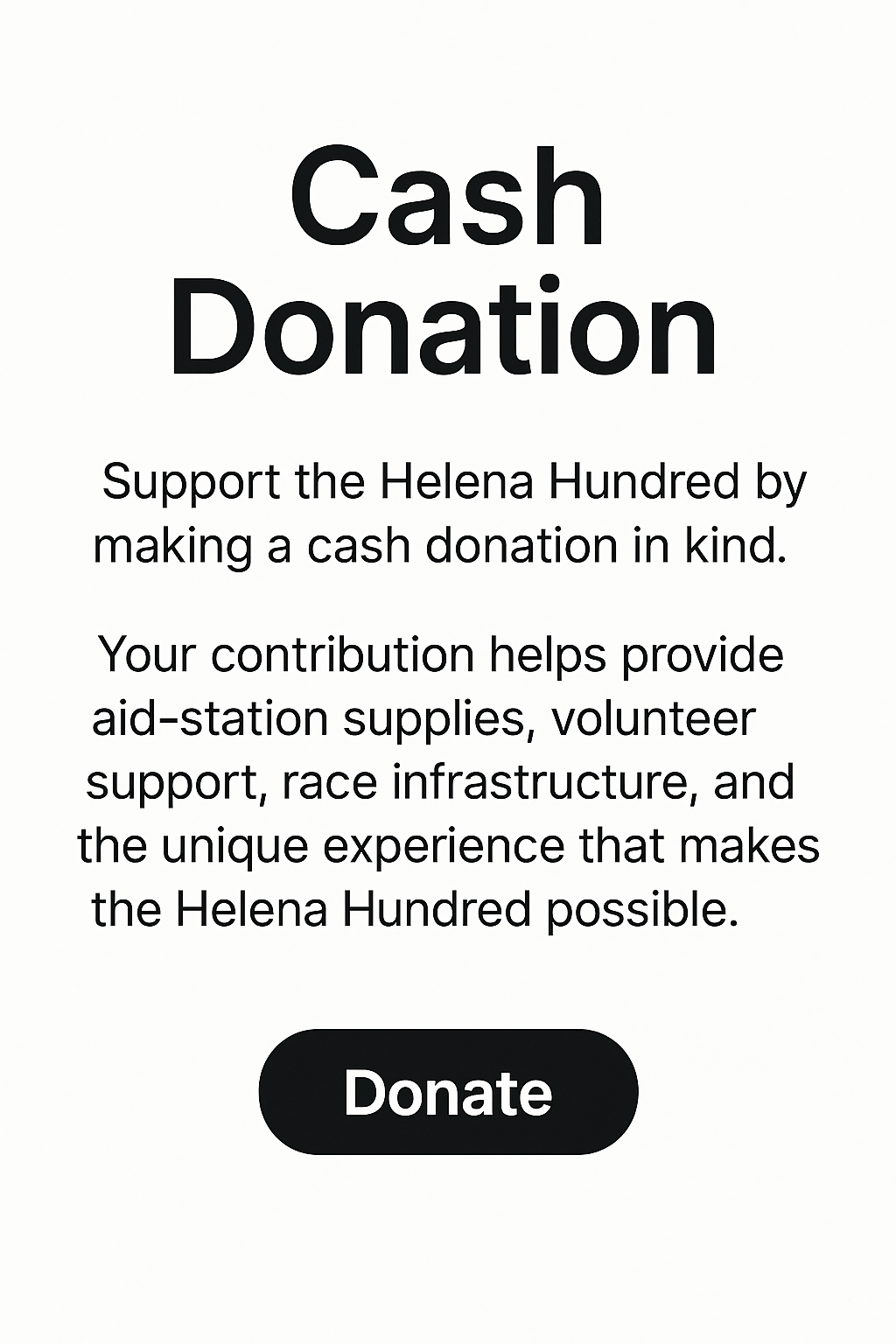 •	Helena Hundred Donation