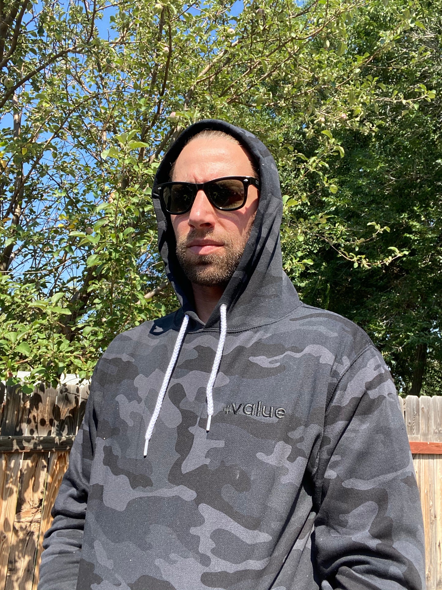 Unisex Black Camo Hoodie