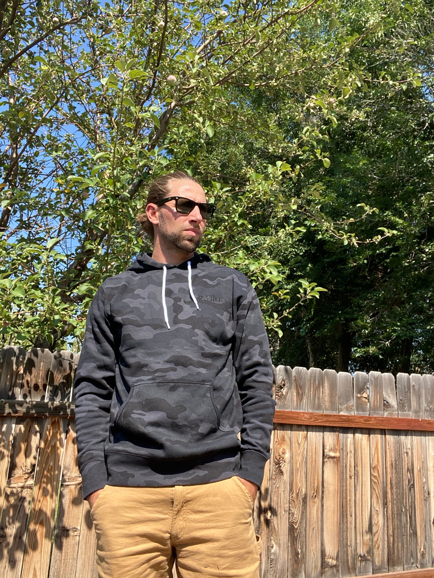 Unisex Black Camo Hoodie